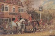 Pollard, James A Meet Outside The Swan inn china oil painting artist